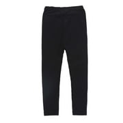 Odeerbi Kids Leggings Baby Tights Toddler Boys Girls Cotton High Waist Stretch Knit Solid Color Plus Keep Warm Casual Leggings Pants Black